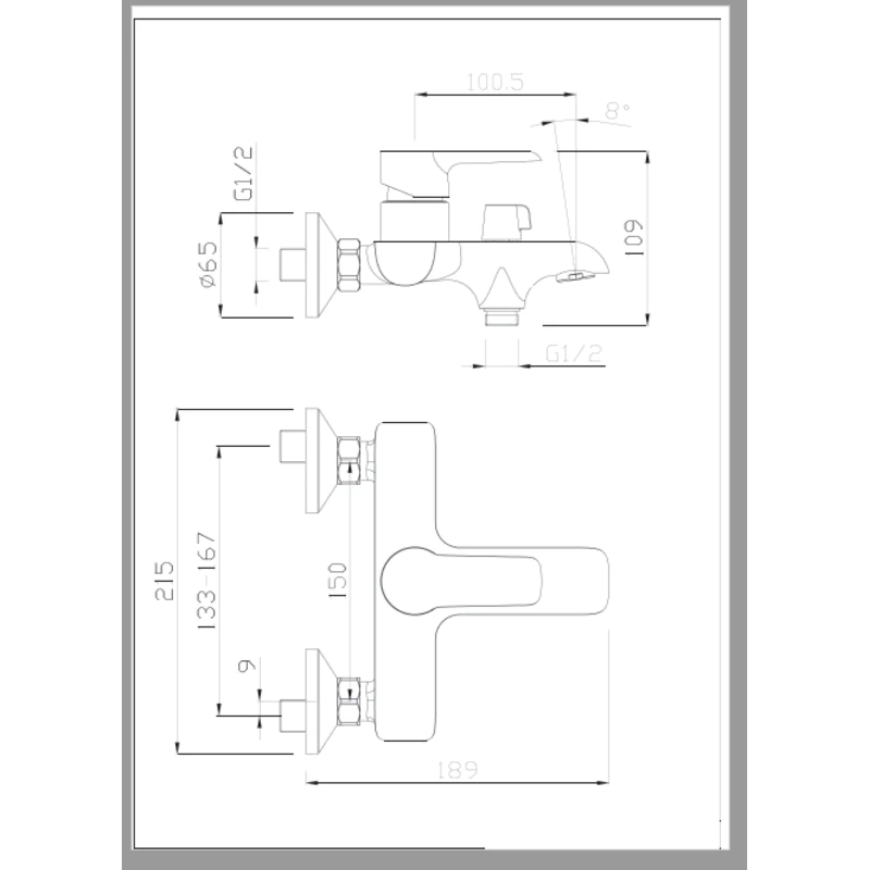 Bateria wannowo-prysznicowa Luna JD-117-3CW - obrazek 3